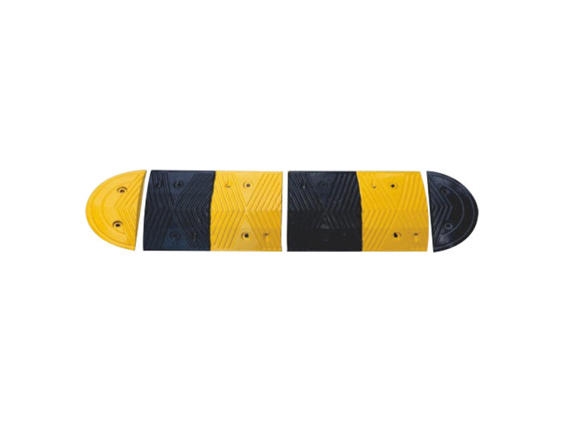 Hot Sale Yellow And Black 50cm Long Portable Road Rubber Speed Bumps