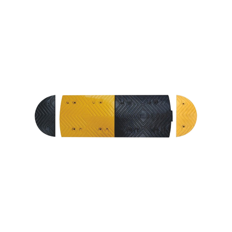 500mm Hot Sale Standard Black And Yellow Rubber Speed Bump